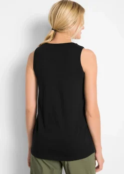 Baumwoll Longtop mit Spitze