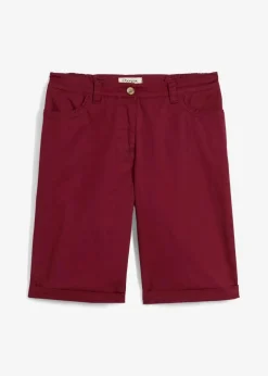 Baumwoll Papertouch-Bermuda mit Bequembund