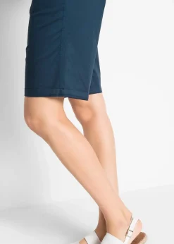 Baumwoll Papertouch-Bermuda mit Bequembund