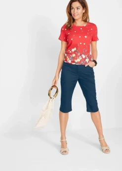 Baumwoll-Bermuda mit Bequembund