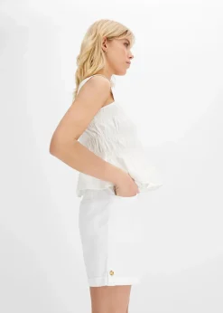 Baumwoll-Bermuda mit Gummibund