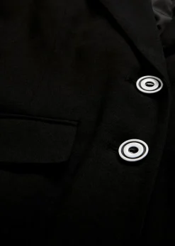 Baumwoll-Blazer mit gestreiften Details