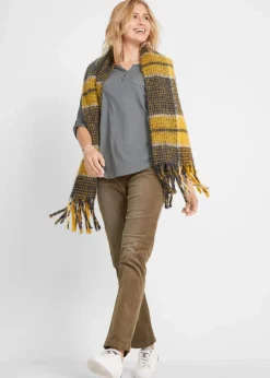 Baumwoll-Henleyshirt mit Knopfleiste