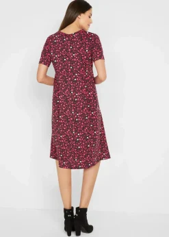 Baumwoll-Jerseykleid, Midilänge