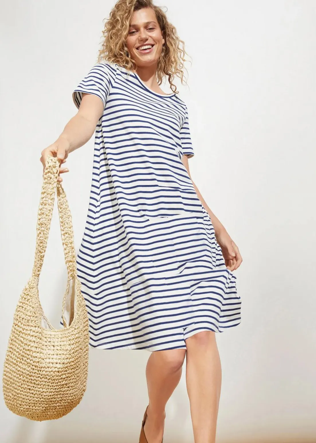 Baumwoll-Shirtkleid aus Flammgarn