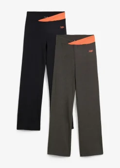 Baumwoll-Sporthose, Bootcut (2er Pack)