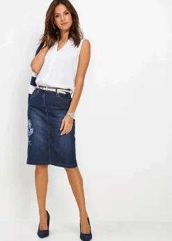 Baumwollstrickjacke mit Streifen