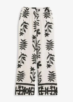 bedruckte Hose aus fließender Viskose