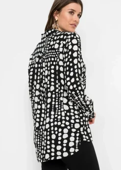 Bedruckte Longbluse aus nachhaltiger Viskose