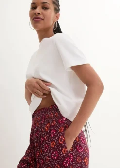 Bedruckte Schlupf-Shorts mit Gummibund