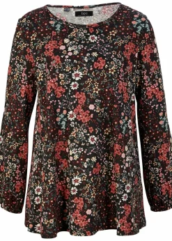 Bedruckte Shirt-Tunika aus Baumwolle