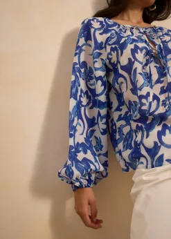 bedruckte Tunikabluse