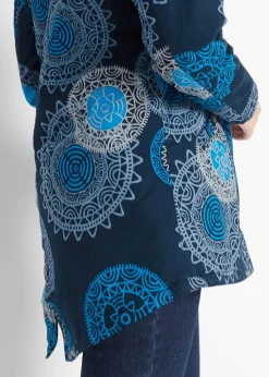 Bedruckter Baumwoll-Parka mit Kapuze