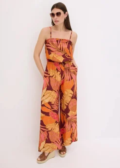 bedruckter Jumpsuit aus fließender Viskose