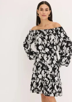 bedrucktes Carmen-Kleid