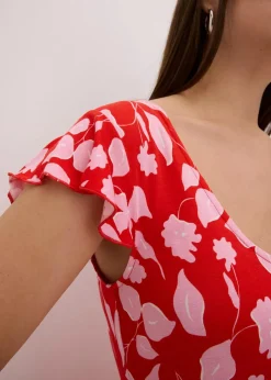 bedrucktes Jerseykleid aus softem Viskose-Mix