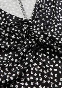 Bedrucktes Jersey-Kleid mit Drapierung