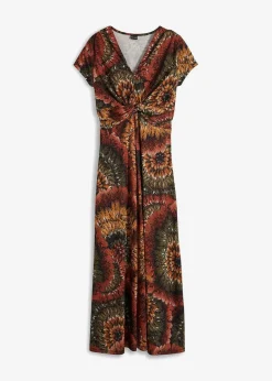 Bedrucktes Jersey-Maxikleid