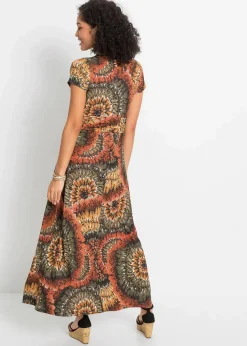 Bedrucktes Jersey-Maxikleid