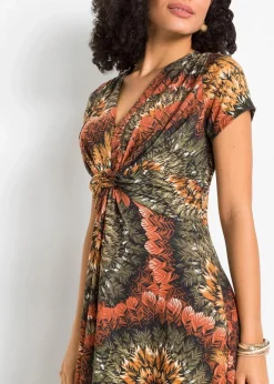 Bedrucktes Jersey-Maxikleid