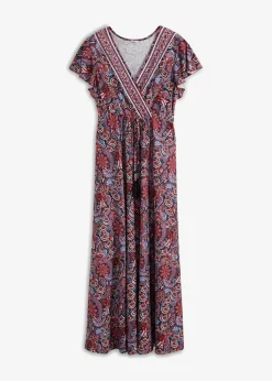 Bedrucktes Jersey-Maxikleid