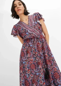 Bedrucktes Jersey-Maxikleid