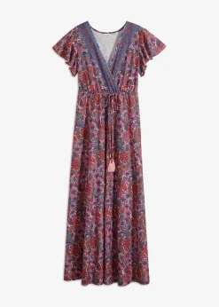 Bedrucktes Jersey-Maxikleid