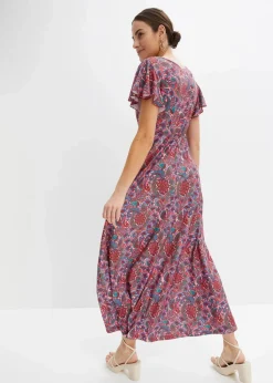 Bedrucktes Jersey-Maxikleid