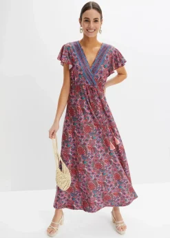 Bedrucktes Jersey-Maxikleid