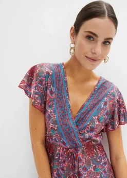 Bedrucktes Jersey-Maxikleid