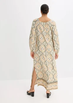 bedrucktes Kaftan-Kleid aus fließender Viskose
