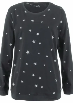 Bedrucktes Langarmshirt aus Baumwolle