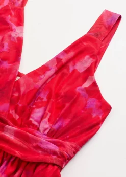 bedrucktes Maxikleid aus softem Mesh