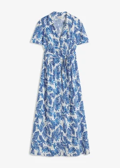 bedrucktes Maxikleid aus fließender Viskose