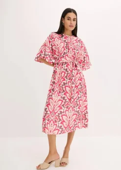 bedrucktes Midikleid aus Viskose-Mix