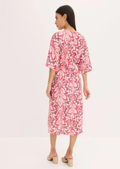 bedrucktes Midikleid aus Viskose-Mix