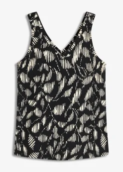 bedrucktes Top aus strukturiertem Jersey