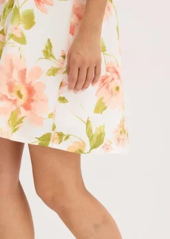 bedrucktes Tunika-Kleid aus fließender Viskose