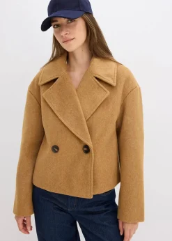 Übergangsjacke in Wolloptik