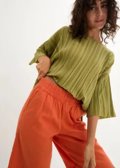 Bermuda aus Leinen-Viskose Mischung