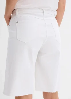 Bermuda mit offener Saumkante