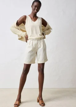 Bermudashorts aus reinem Leinen