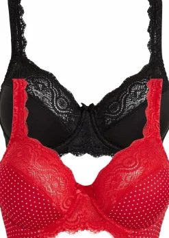 Bügel-BH mit zarter Spitze (2er Pack)