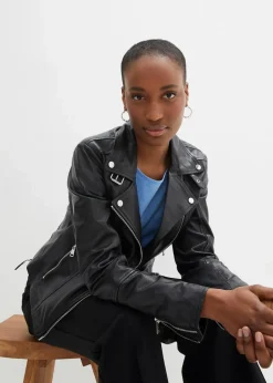 Bikerjacke aus Nappaleder