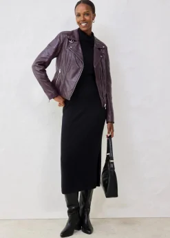 Bikerjacke aus Nappaleder