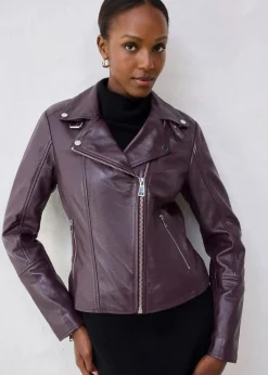 Bikerjacke aus Nappaleder