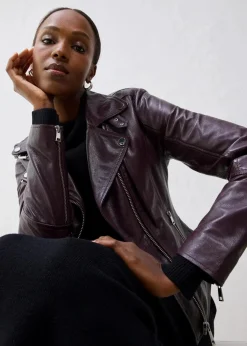 Bikerjacke aus Nappaleder