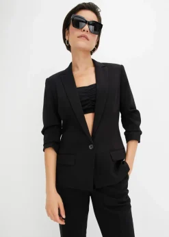 Blazer mit drapierten Ärmeln