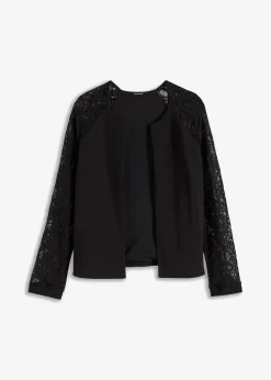 Blazer mit Spitzenärmeln