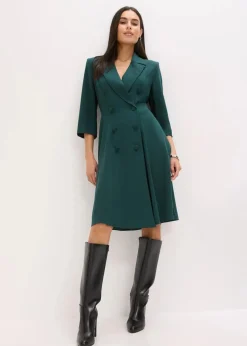 Blazerkleid mit ausgestelltem Rockteil